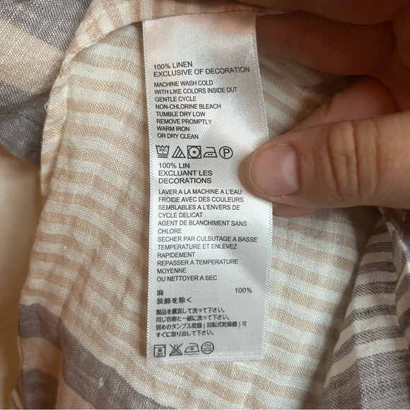 TOMMY BAHAMA Beachy Boho Linen Stripe Tunic Top - Picture 7 of 10